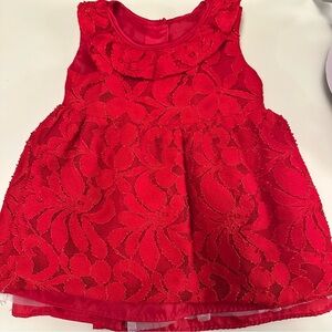 Baby girl red party holiday Christmas valentines or anything else dress! 3-6 Mo